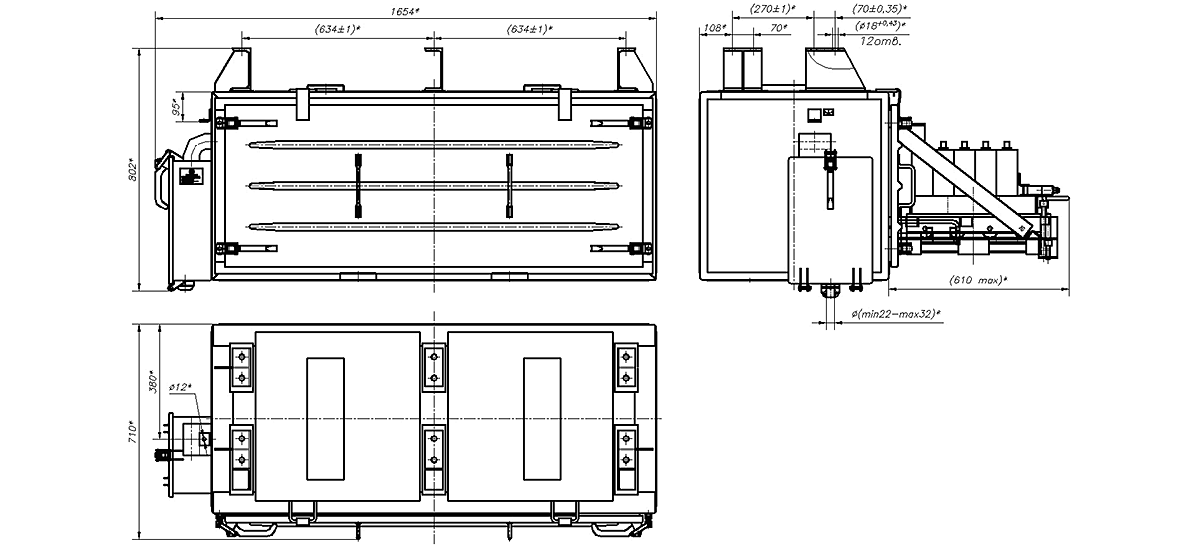 Общий вид и габаритно-присоединительные размеры АЯ-50
